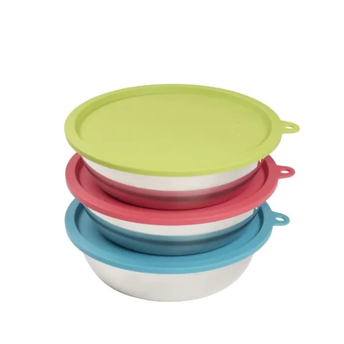 MESSY MUTTS Bowl & Lid 3 Pack Set 3 Cup