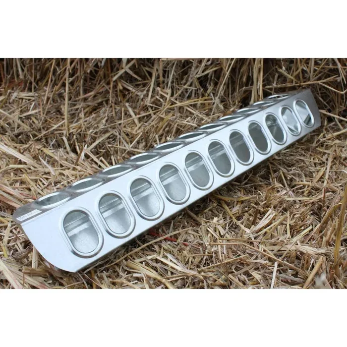 Miller 18″ Galvanized Slide Top Poultry Chicken Feeder 9822