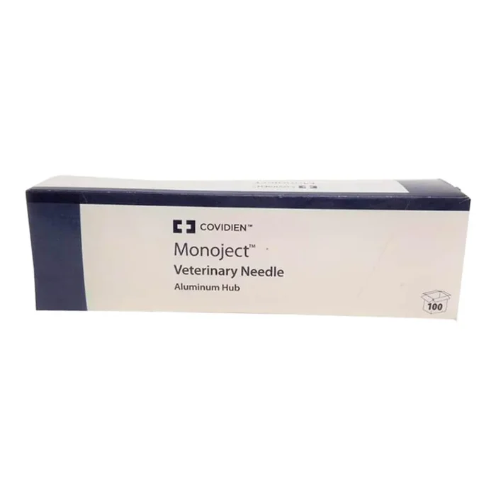 Monoject Needle, Aluminum Hub, 16g x 3/4″, 100 ct