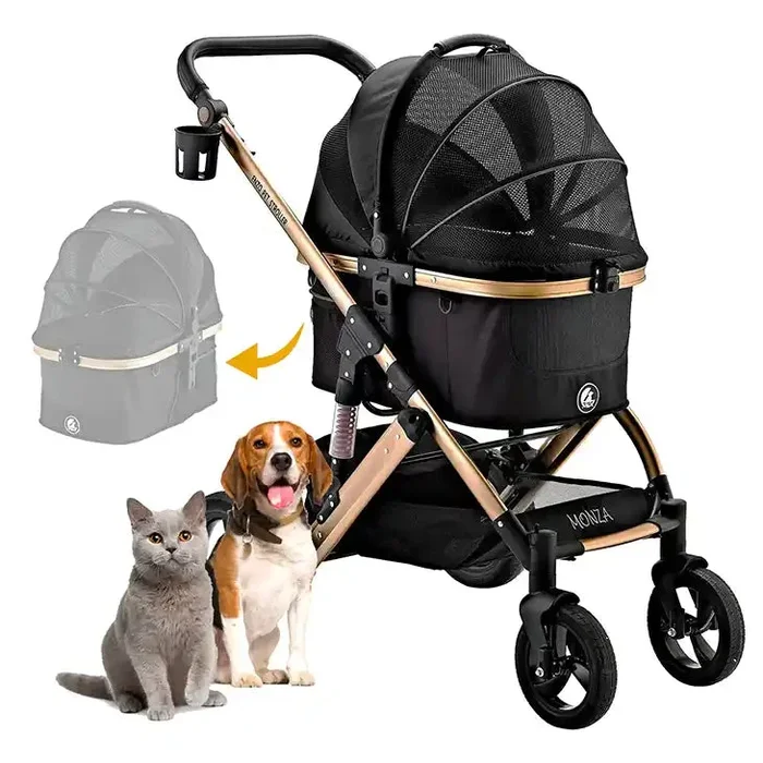 Monza Luxury 3-in-1 Travel Pet Stroller (up to 50 lbs)