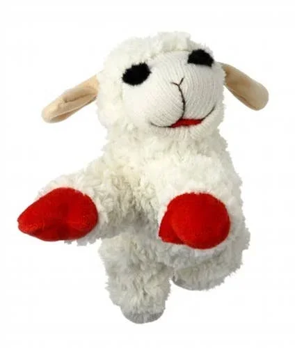 Multipet Lamb Chop Plush Dog Toy 6″