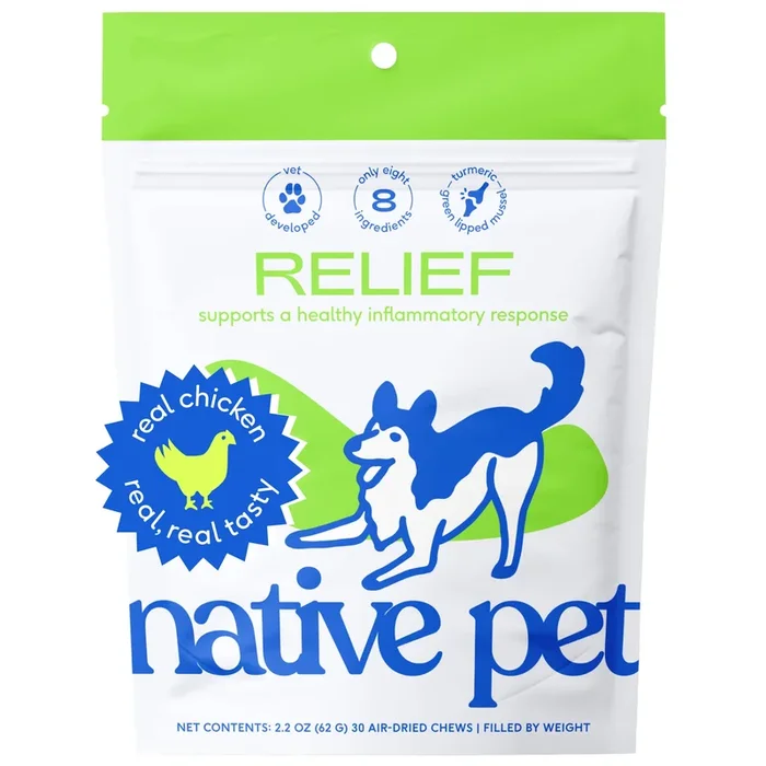 Native Pet Relief Chews Hip & Joint Supplement for Dogs