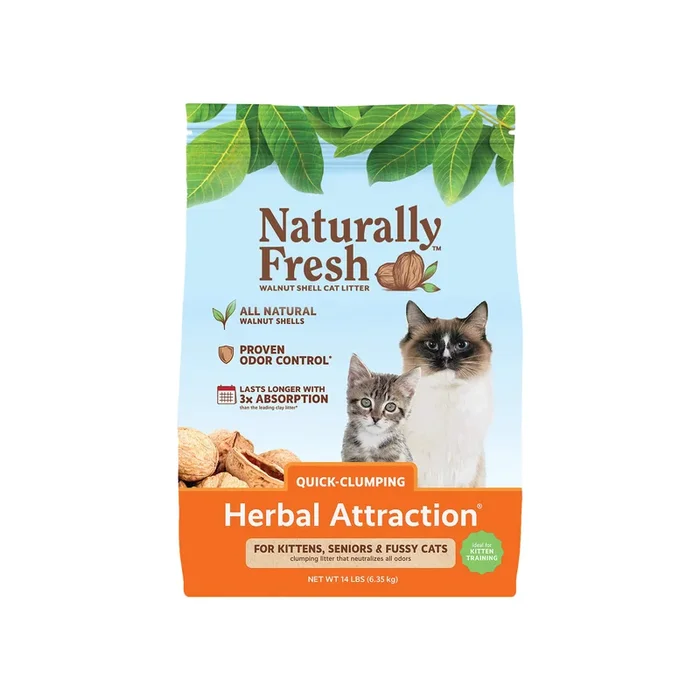 Naturally Fresh Quick Clumping Herbal Attraction Walnut Shell Cat Litter