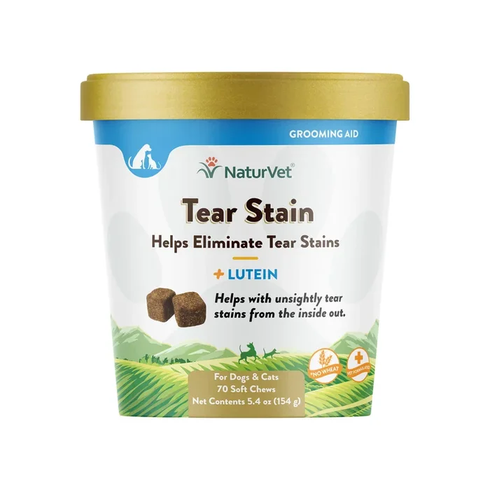 NaturVet Tear Stain Plus Lutein Supplement for Dogs & Cats