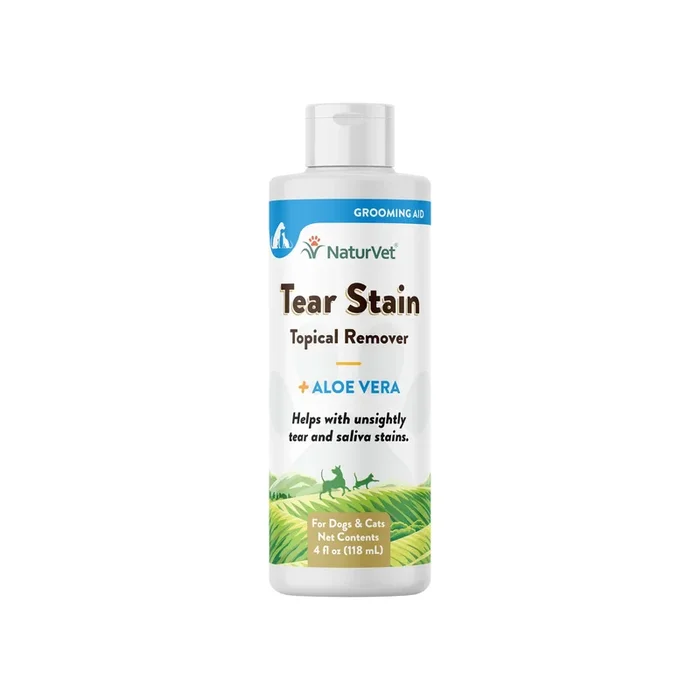NaturVet Tear Stain Topical Remover Plus Aloe Vera for Dogs & Cats
