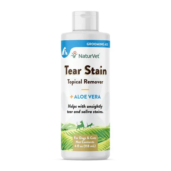 NaturVet Topical Tear Stain Remover For Dogs & Cats, 4-oz