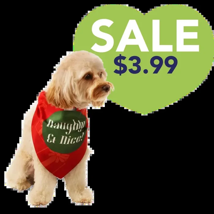 Naughty & Nice Holiday Dog Bandana by Dog Fashion Living