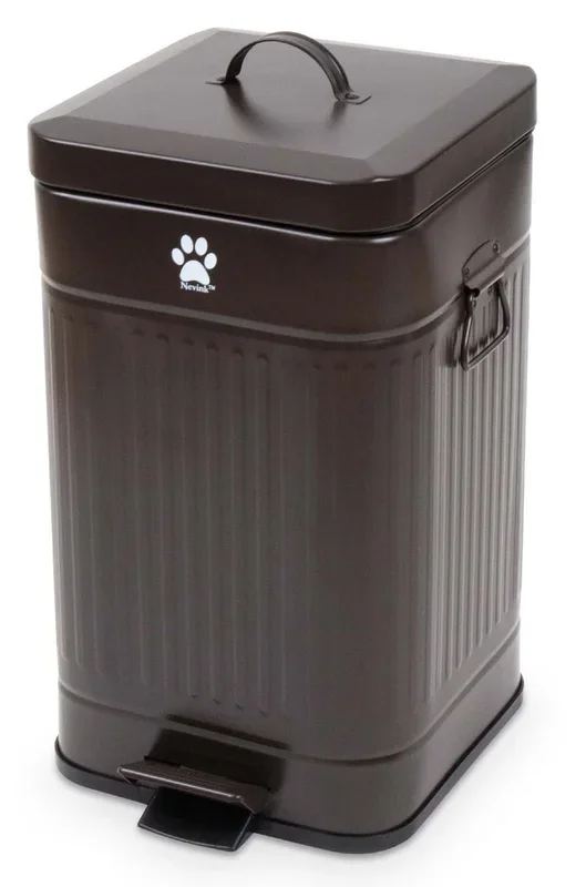 Nevink Dog Poop Trash Can & Filters for Outdoors – 12 Liter, Odor Control, Hands-Free, Weather Resistant