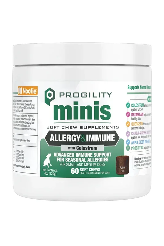 Nootie Progility Allergy and Immunity Mini Soft Chews Dog Supplement