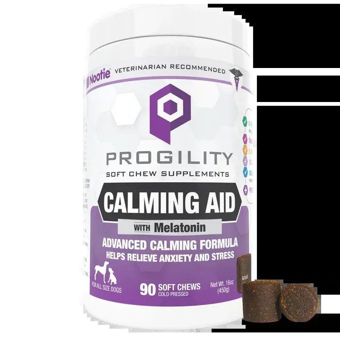 Nootie Progility Calming Aid Soft Chew Supplements for Dogs – 90ct