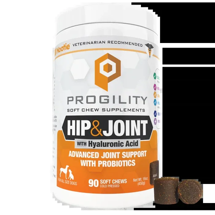 Nootie Progility Hip & Joint Soft Chew Supplements for Dogs – 90ct