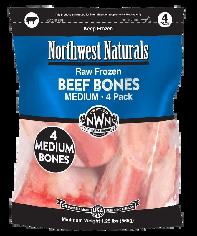 Northwest Naturals Frozen Medium Beef Bones 3-5″ – 4ct