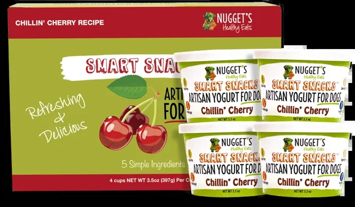 Nugget’s Healthy Eats Frozen Smart Snacks Artisan Yogurt Chillin’ Cherry for Dogs (3.5 oz)