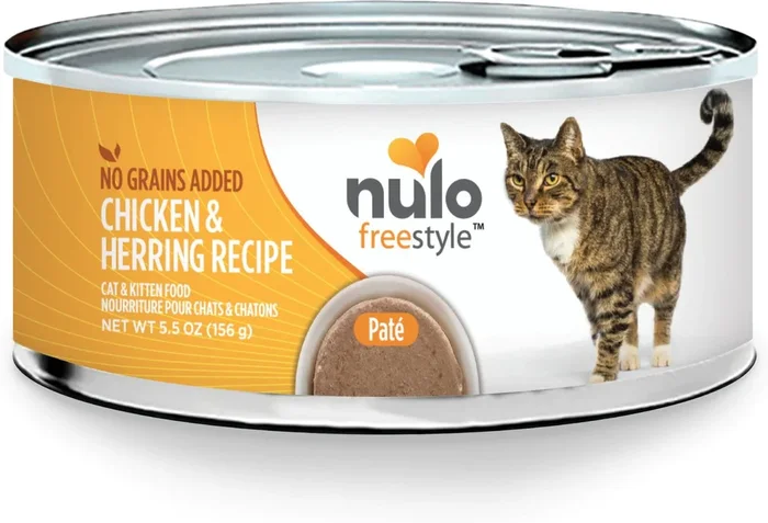 Nulo Freestyle Grain-Free Chicken & Herring Recipe Pate, Wet Cat Food, 5.5-oz Case Of 24