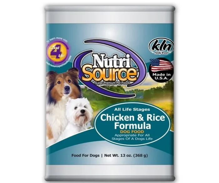 NutriSource – All Breeds, Adult Dog Chicken & Rice Recipe Canned Dog Food