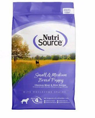 NutriSource Dog Small/Medium Breed Puppy Chicken & Rice Formula