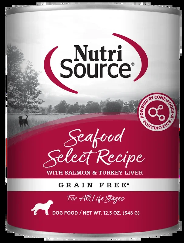 NutriSource Grain-Free Seafood Select Recipe Wet Dog Food 13oz