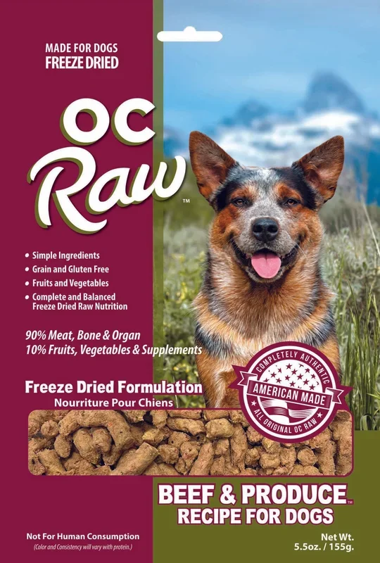 OC Raw Dog Freeze-Dried Rox Beef & Produce