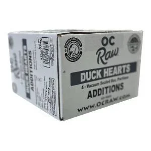 OC Raw Frozen Duck Hearts 2lb