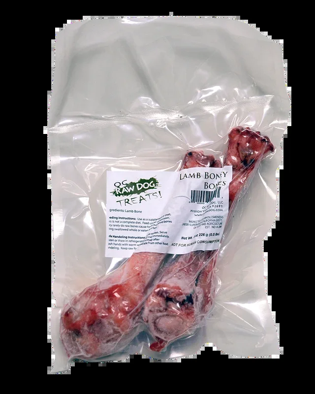 OC Raw Frozen Lamb Boney Bones .5lb