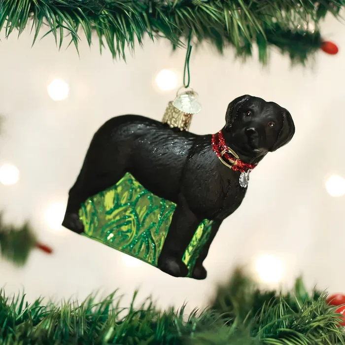 Old World Christmas – Black Lab Standing Ornament