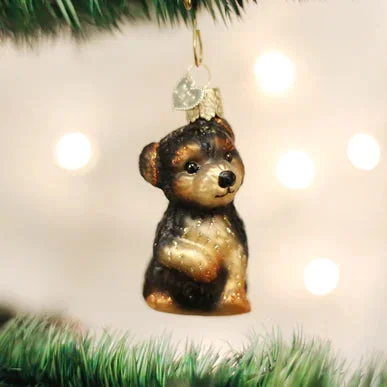 Old World Christmas – Yorkie Puppy Ornament