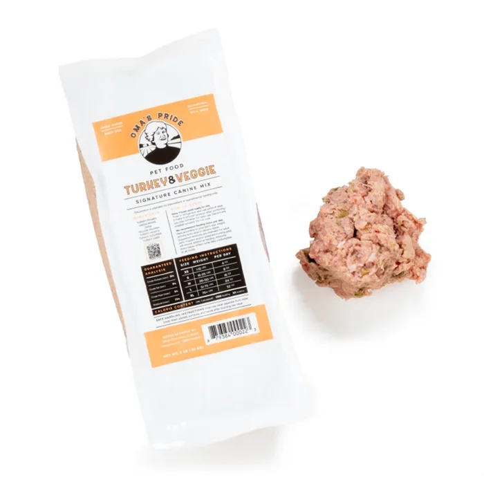 Oma’s Pride Dog Raw Signature Turkey & Veggie Mix