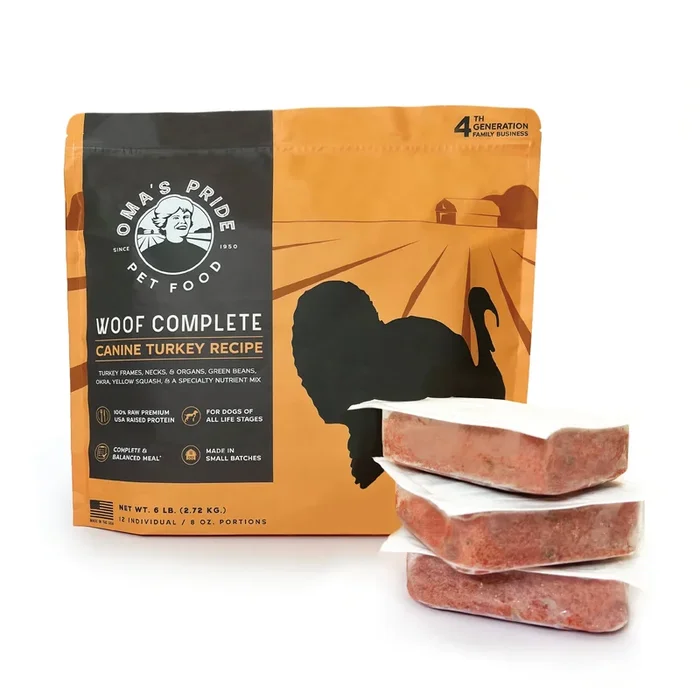 Oma’s Pride Woof Complete Turkey Dog Food