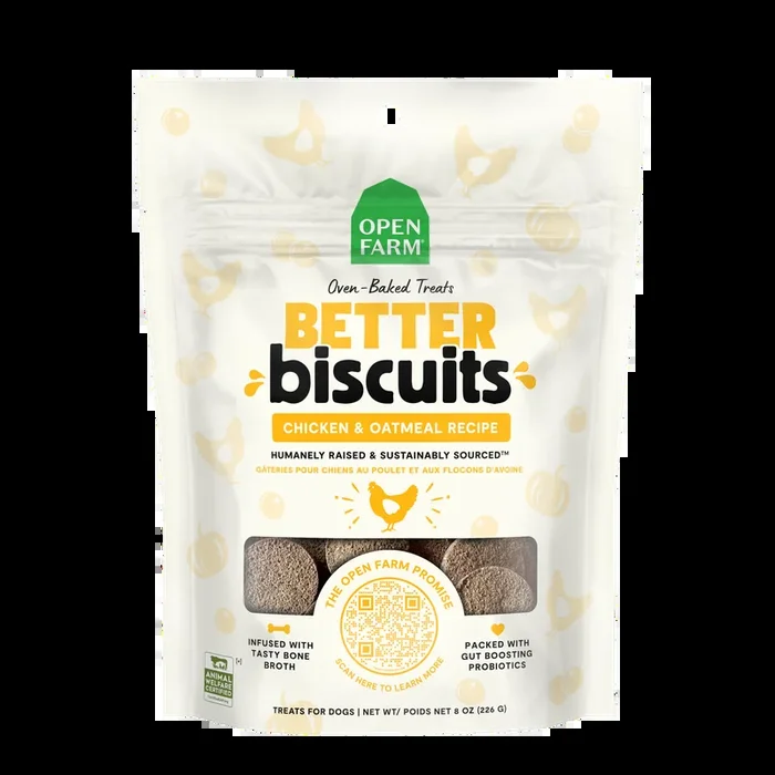 Open Farm Better Biscuits Chicken & Oatmeal Recipe 8oz