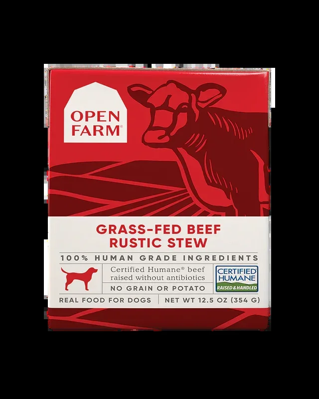 Open Farm Grass-Fed Beef Rustic Stew Wet Dog Food 12.5oz