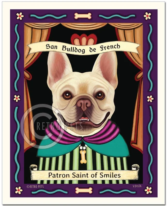 P-250 8×10 Art Print “French Bulldog Saint – Buff”