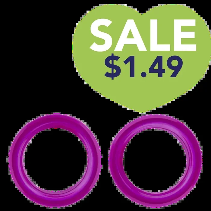 Pack of 2 Premium Scissor Finger Ring Inserts in Magenta by PetStore.Direct