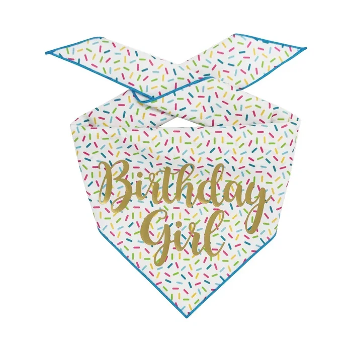 Paisley Paw Designs – Confetti Birthday Bandana (Foil Letters)
