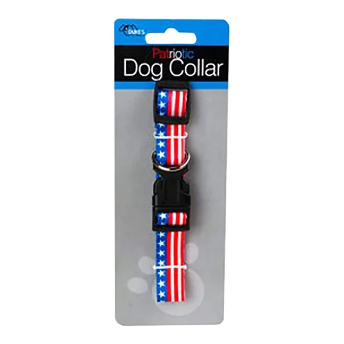 Patriotic Dog Collar, Up to 20″L