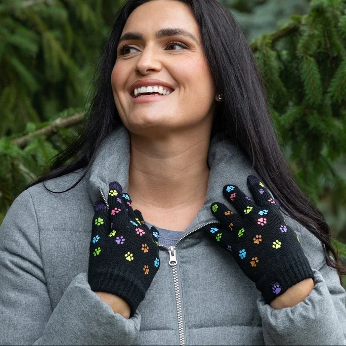 Paw Print Touch Screen Gloves