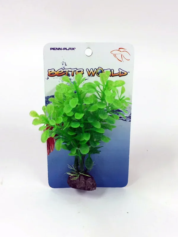 Penn Plax Green Betta Fish Aquarium Plant – 4 Inch
