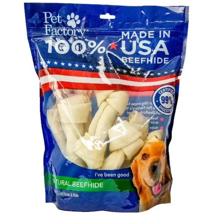 Pet Factory – Rawhide Assortment Medium Dog 100% USA Beefhide 10 Pack