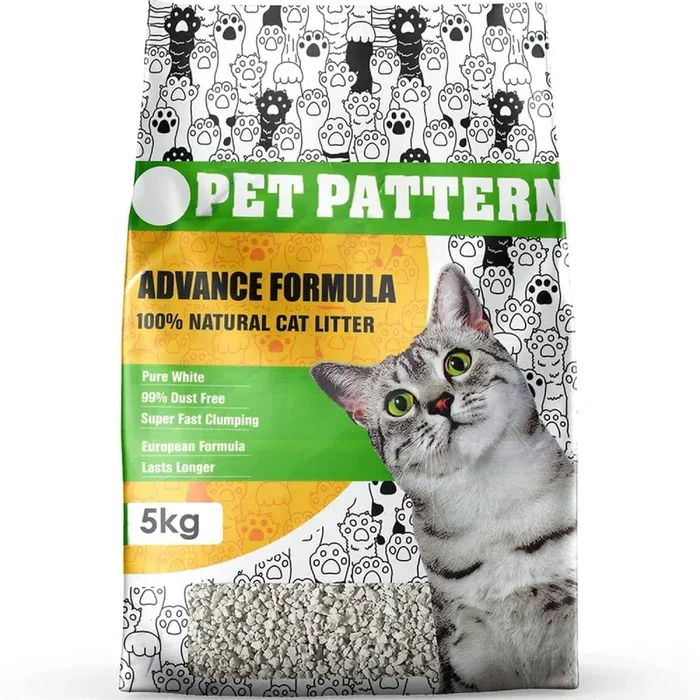 Pet Pattern Natural Clay Unscented Advance Clumping Cat Litter