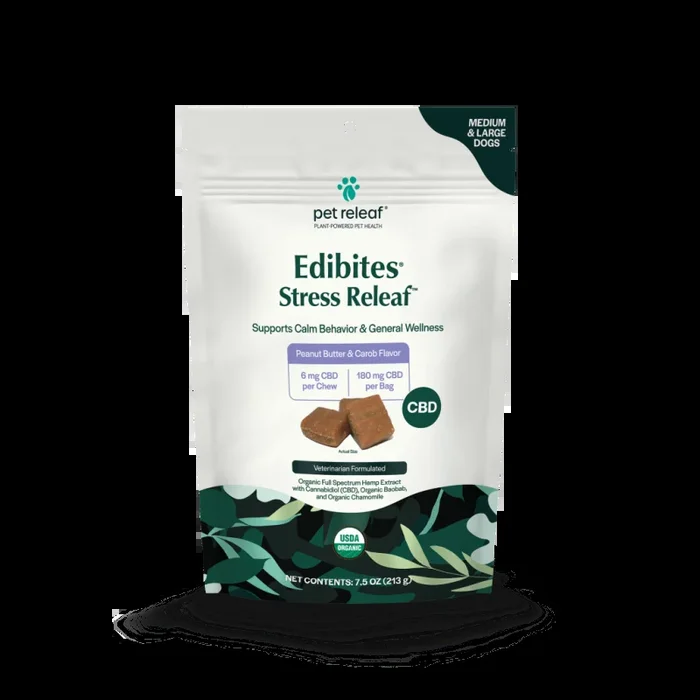 Pet Releaf – Edibites Stress Releaf PB Carob – Lg