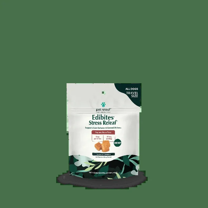 Pet Releaf Stress Releaf Travel Size Edibites Peppered Bacon Flavor for Dogs
