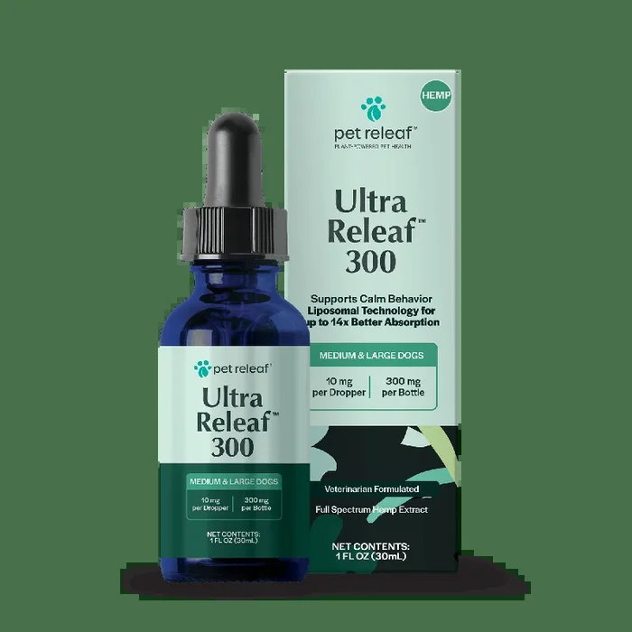 Pet Releaf Ultra Releaf Hemp Oil 300 For Medium & Large Dogs