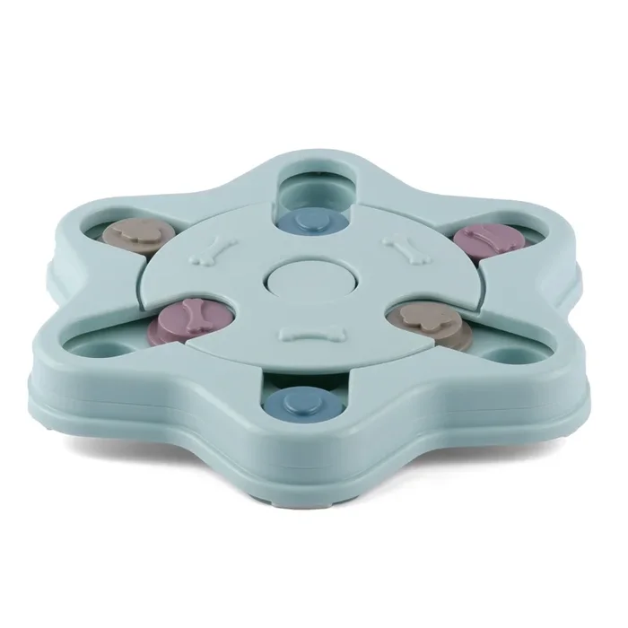 Pet Vogue Slow Feeder Puzzle Toy with Snack Dispenser for Dogs and Cats (Blue)