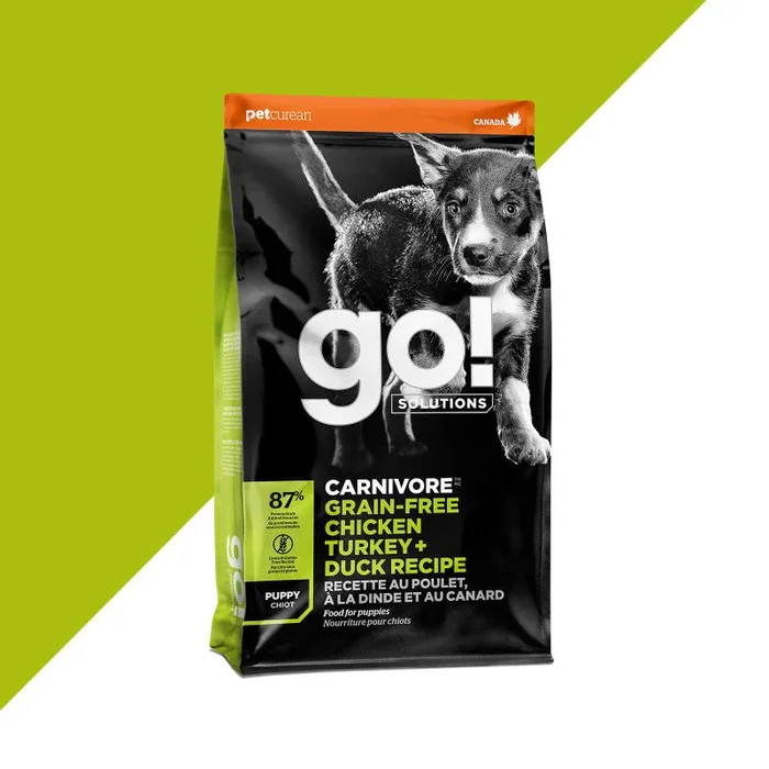 Petcurean GO! Solutions CARNIVORE GRAIN-FREE CHICKEN, TURKEY + DUCK PUPPY RECIPE