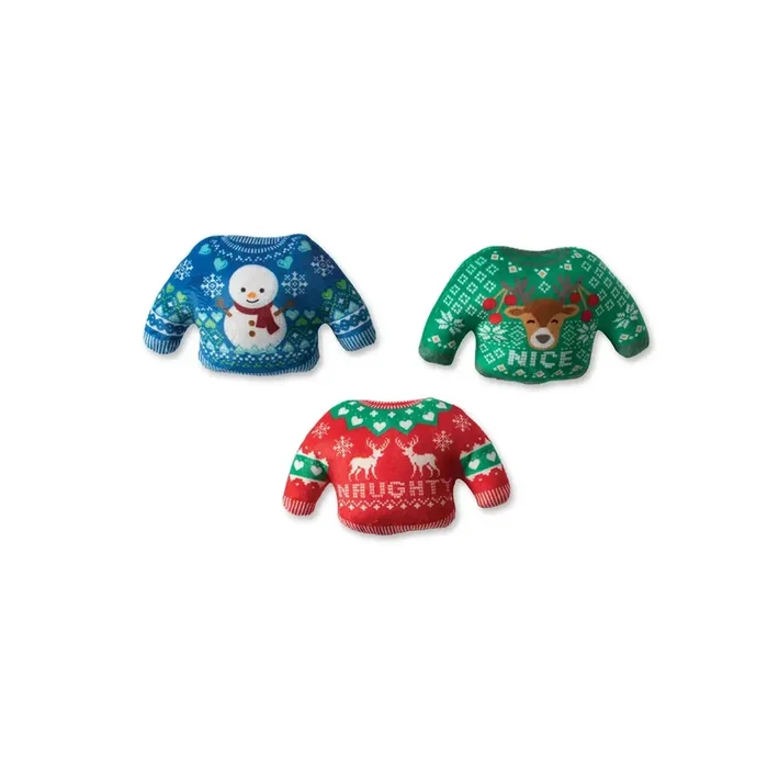 Petshop by Fringe Studio – Dog Toy The Snuggle Is Real 3 Christmas Sweaters