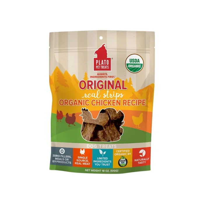 Plato Original Real Strips Jerky Treats for Dogs