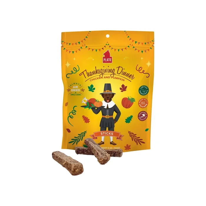 Plato Thanksgiving Dinner Sticks Dog Treats