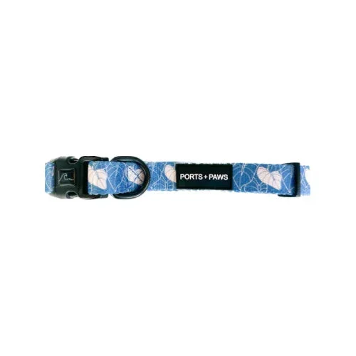 PORTS + PAWS COLLAR – ANTHURIUM BLUE