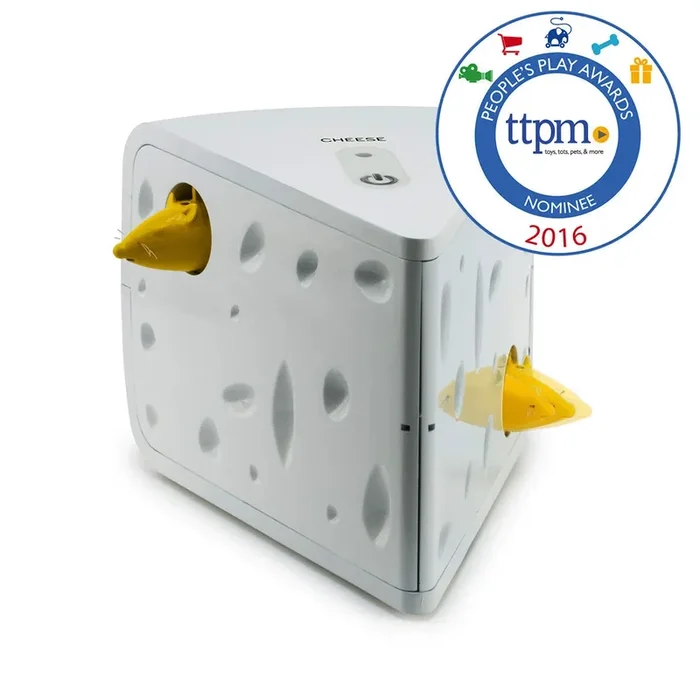 Premier Pet Products – Cheese Automatic Cat Toy 2 Mice Peek-a-Boo