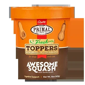 Primal Awesome Squash Fresh Topper – Digestive Support – Dog and Cat Food