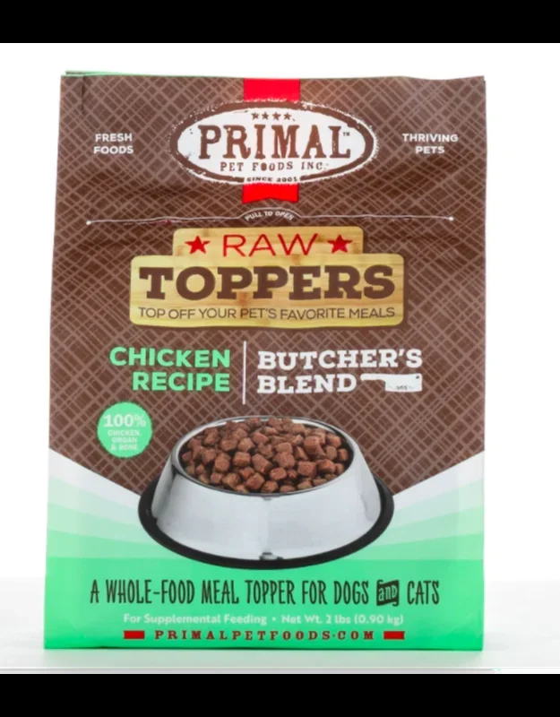 PRIMAL DOG CAT TOPPER CHICKEN BLEND FROZEN 2LB